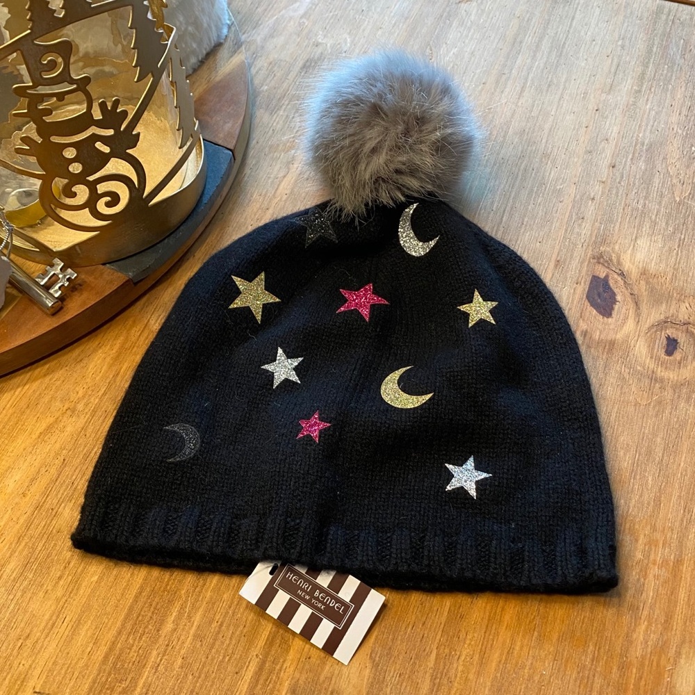 Henri Bendel cashmere star beanie